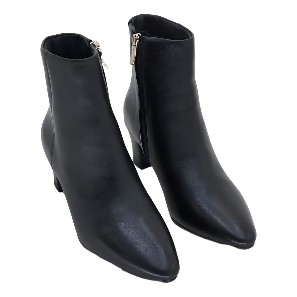 Easy Spirit Isra Tapered Block Heel Ankle Booties Black 6.5M